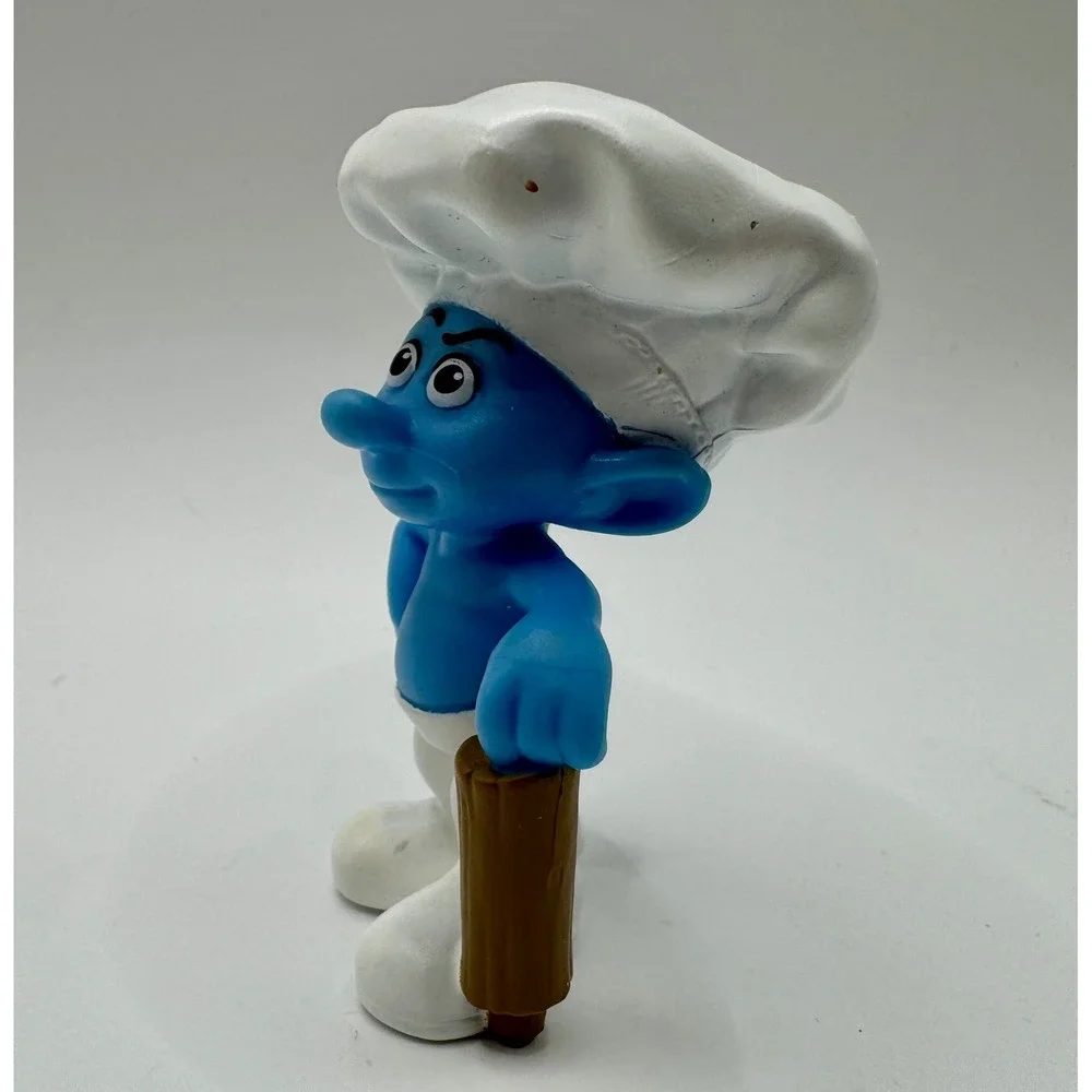 Peyo McDonalds The Smurfs 2 Happy‎ Meal Baker Smurf Figure 2013 Toy Rolling Pin